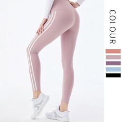 Onebas Comfort Pink Yoga Pants With High-Waisted Sports Bottoms Ankle Biter Leggings 3 Colors