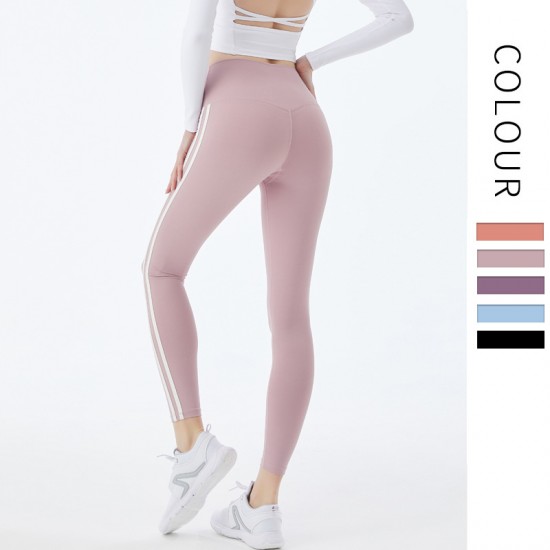 Onebas Comfort Pink Yoga Pants With High-Waisted Sports Bottoms Ankle Biter Leggings 3 Colors