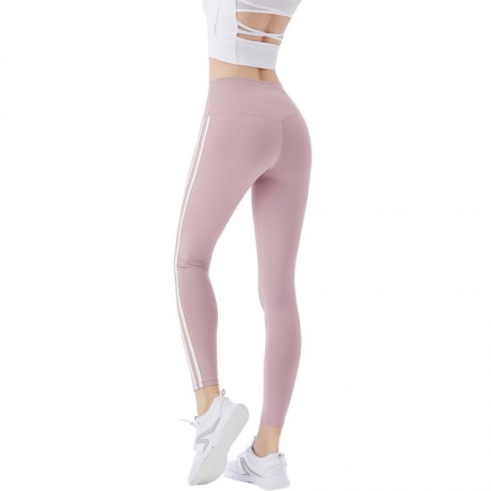 Onebas Comfort Pink Yoga Pants With High-Waisted Sports Bottoms Ankle Biter Leggings 3 Colors