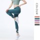 Onebas High-Waisted Twist Yoga Pants With Ankle Biter Legging 2 Colors