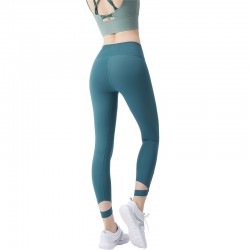 Onebas High-Waisted Twist Yoga Pants With Ankle Biter Legging 2 Colors
