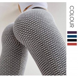 Onebas Womens Yoga Bubble Pants With High-Waisted Athletic Trousers Ankle Biter For Running Workout