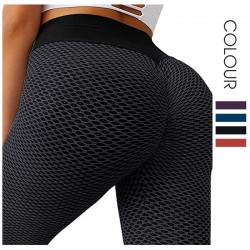 Onebas Womens Yoga Bubble Pants With High-Waisted Athletic Trousers Ankle Biter For Running Workout