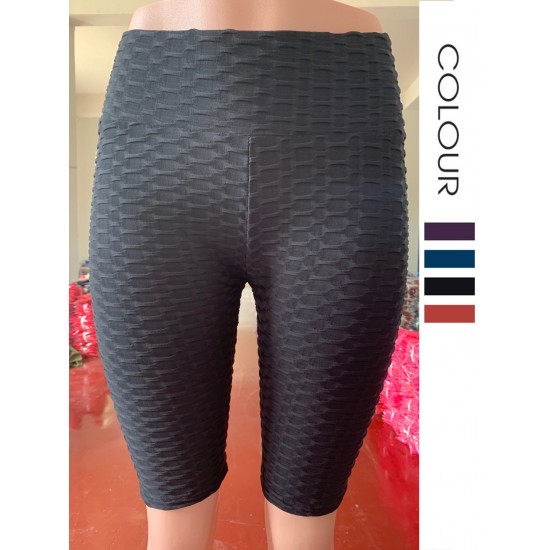 Onebas Womens Yoga Shorts Pants With High-Waisted Athletic Trousers 3/4 Length 8 Colors