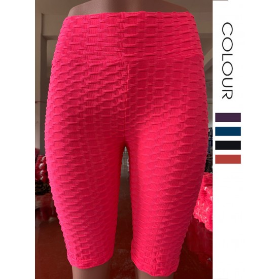 Onebas Womens Yoga Shorts Pants With High-Waisted Athletic Trousers 3/4 Length 8 Colors