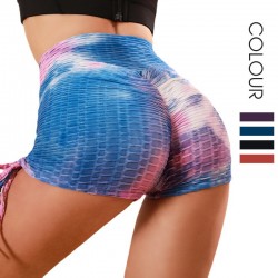 Onebas Yoga Bubble Pants With High-Waisted Athletic Trousers Short Pants 6 Colors