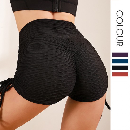 Onebas Yoga Bubble Pants With High-Waisted Athletic Trousers Short Pants 6 Colors