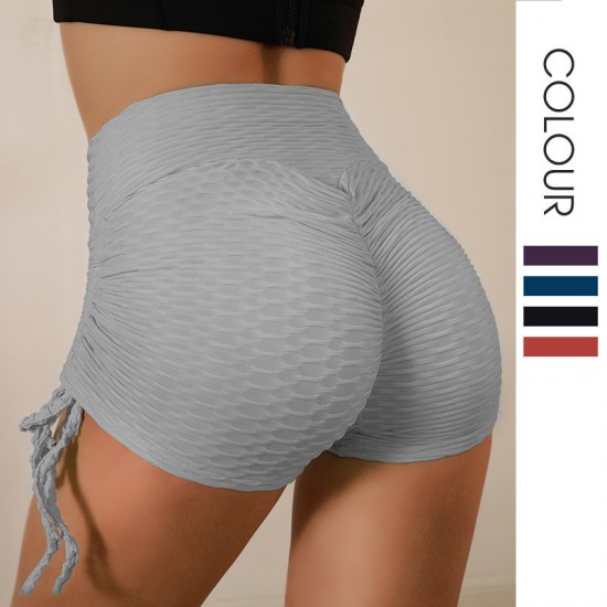 Onebas Yoga Bubble Pants With High-Waisted Athletic Trousers Short Pants 6 Colors