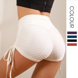 Onebas Yoga Bubble Pants With High-Waisted Athletic Trousers Short Pants 6 Colors