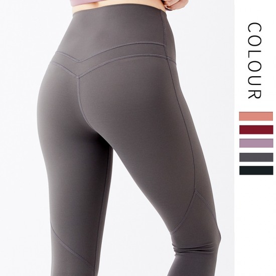 Onebas Yoga Gray Sport Pants With High-Waisted Ankle Biter leggings 4 Colors