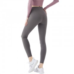 Onebas Yoga Gray Sport Pants With High-Waisted Ankle Biter leggings 4 Colors