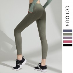 Onebas Yoga Pants With Body Shaper Sweatpants Leggings Ankle Biter 4 Colors