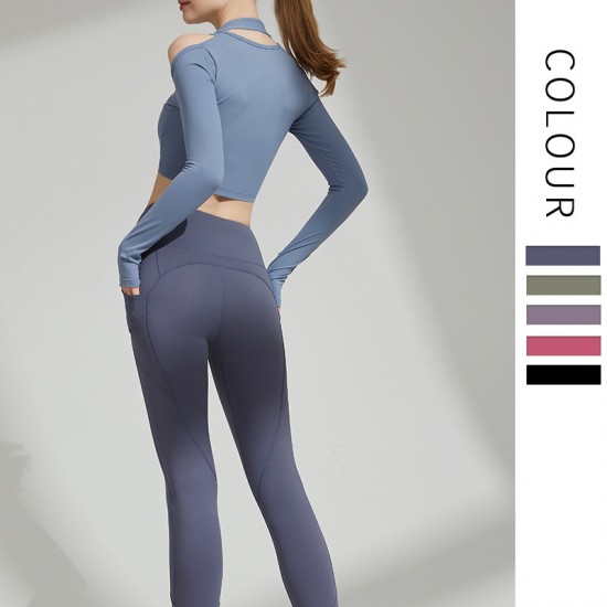 Onebas Yoga Pants With Body Shaper Sweatpants Leggings Ankle Biter 4 Colors