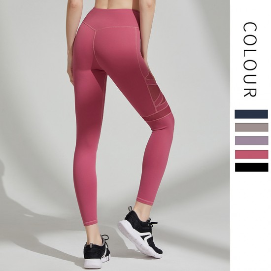 Onebas Yoga Pants With Sports Bottoms Red Gray Ankle Biter Leggings 3 Colors
