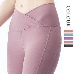 Onebas Yoga Sport Pants With High-Waisted Ankle Biter Blue leggings 4 Colors