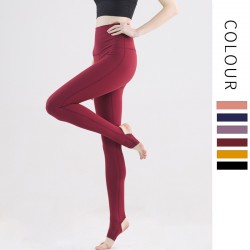 Onebas Yoga Sport Pants With High-Waisted Ankle Biter Red leggings 6 Colors