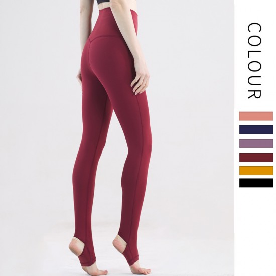 Onebas Yoga Sport Pants With High-Waisted Ankle Biter Red leggings 6 Colors