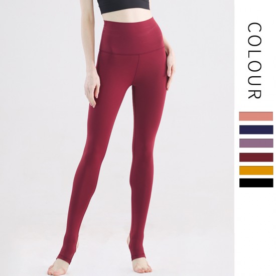 Onebas Yoga Sport Pants With High-Waisted Ankle Biter Red leggings 6 Colors