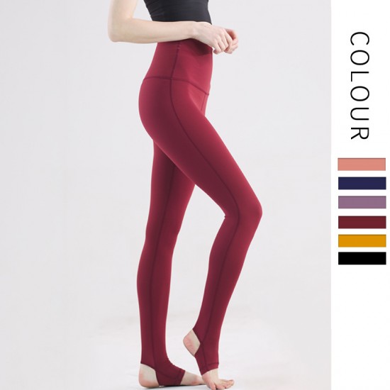 Onebas Yoga Sport Pants With High-Waisted Ankle Biter Red leggings 6 Colors
