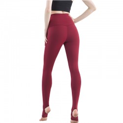 Onebas Yoga Sport Pants With High-Waisted Ankle Biter Red leggings 6 Colors
