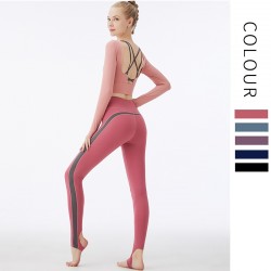 Onebas Yoga Sport Pants With High-Waisted Ankle Biter leggings 3 Colors