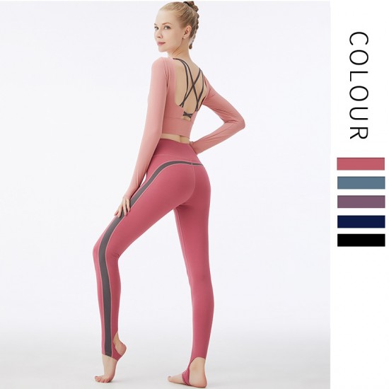 Onebas Yoga Sport Pants With High-Waisted Ankle Biter leggings 3 Colors