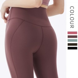 Onebas Yoga Sport Pants With High-Waisted Ankle Biter leggings 4 Colors