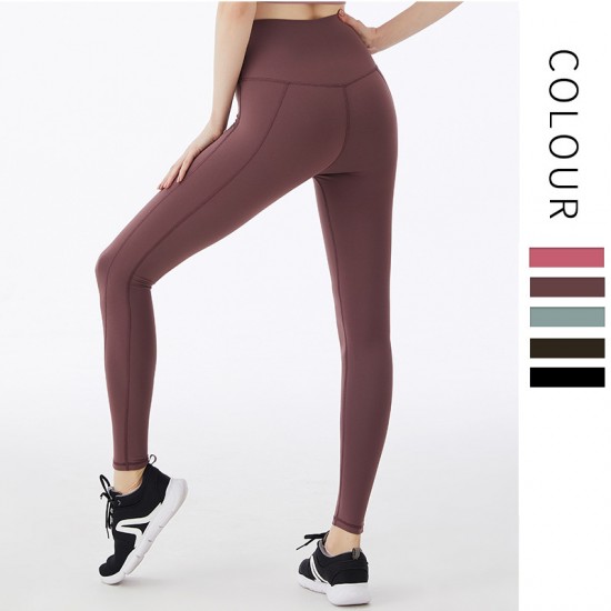 Onebas Yoga Sport Pants With High-Waisted Ankle Biter leggings 4 Colors