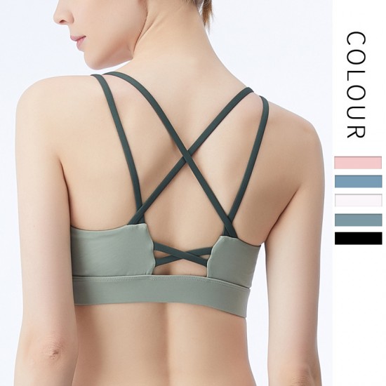 Onebas Comfort Backless Sports Bra With High Impact Leggings 5 Colors