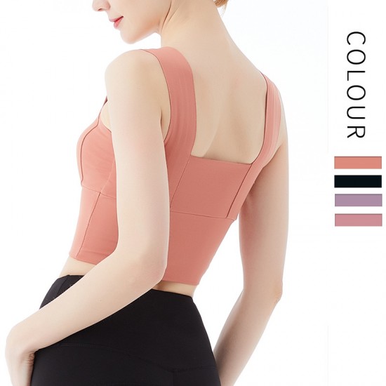 Onebas Comfort Reversible Sports Bra With Body Shaper Fitness Wear 4 Colors