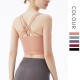 Onebas Yoga Sports Bra With Black Leggings Top 3 Colors