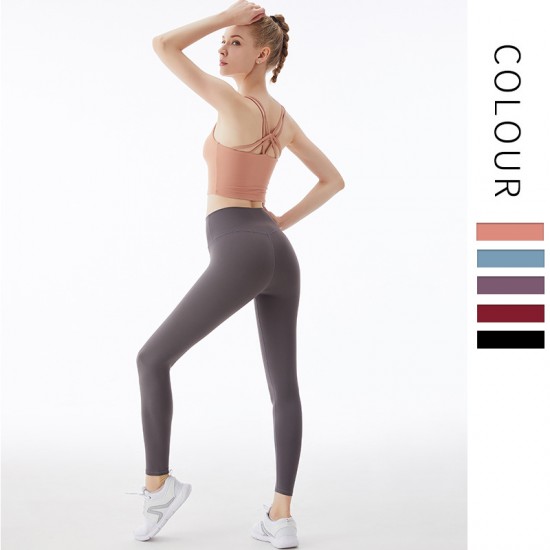 Onebas Yoga Sports Bra With Black Leggings Top 3 Colors