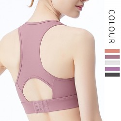 Onebas Yoga Sports Bra With Purple Leggings Top 4 Colors