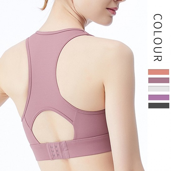 Onebas Yoga Sports Bra With Purple Leggings Top 4 Colors