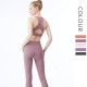 Onebas Yoga Sports Bra With Purple Leggings Top 4 Colors