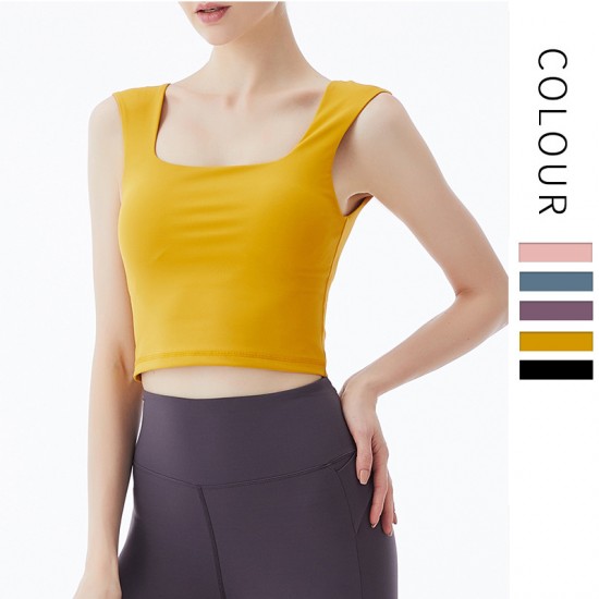 Onebas Yoga Sports Bra With Yellow Leggings Top 3 Colors