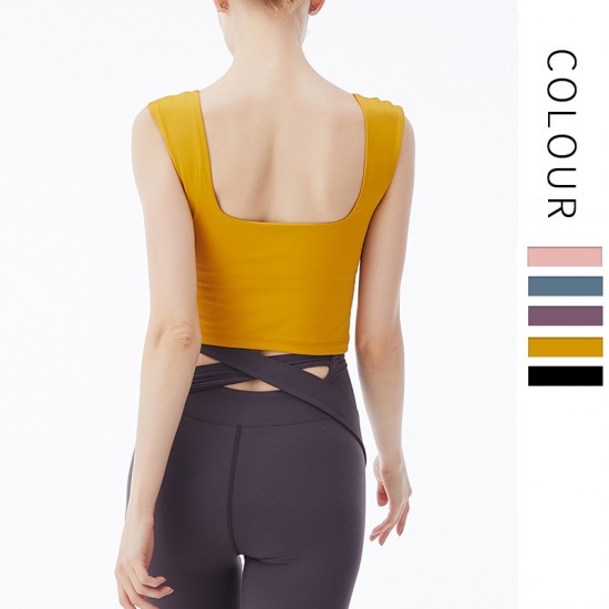 Onebas Yoga Sports Bra With Yellow Leggings Top 3 Colors
