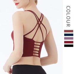 Onebas Yoga Sports Fitness Wear With Backless Leggings Sports Bra 3 Colors