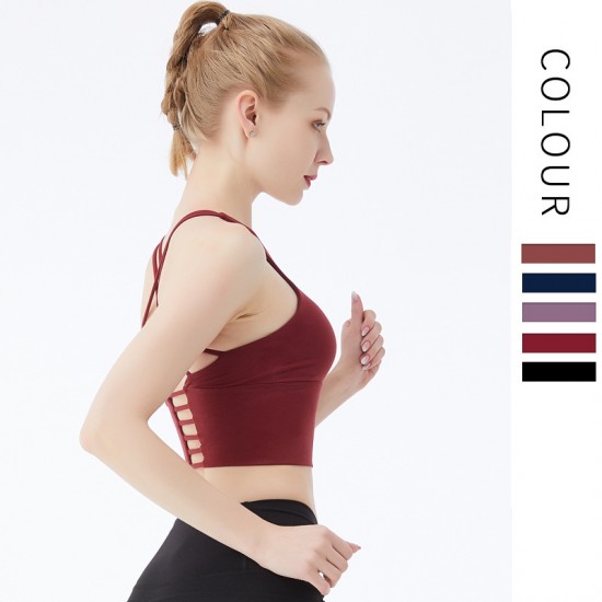 Onebas Yoga Sports Fitness Wear With Backless Leggings Sports Bra 3 Colors