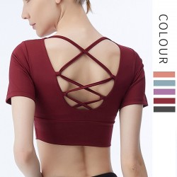 Onebas Yoga Tank Top With Black White Peach Leggings Sports Bra 6 Colors