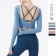 Onebas Comfort Yoga Outfit With Blue High-Waisted Body Shaper Leggings 2 Colors