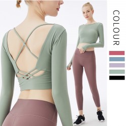 Onebas Comfort Yoga Outfit With Green Purple High-Waisted Leggings