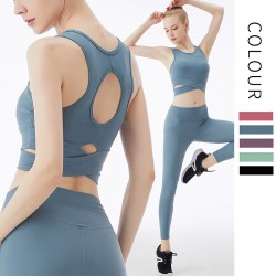 Onebas Fitness Suit With Leggings Yoga Outfit 2 Colors