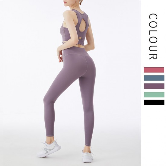 Onebas Fitness Suit With Leggings Yoga Outfit 2 Colors
