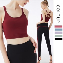 Onebas Yoga Fitness Wear With Comfort Backless Leggings Sports Outfit