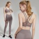 Onebas Yoga Outfit With Peach Gray Purple High-Waisted Leggings 3 Colors