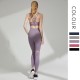 Onebas Yoga Outfit With Peach Gray Purple High-Waisted Leggings 3 Colors