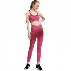 Onebas Yoga Outfit With Peach Gray Purple High-Waisted Leggings 3 Colors
