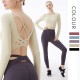 Onebas Yoga Outfit With Purple High-Waisted Leggings 2 Colors