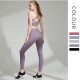 Onebas Yoga Outfit With Purple Peach Leggings Sport Bra 2 Colors